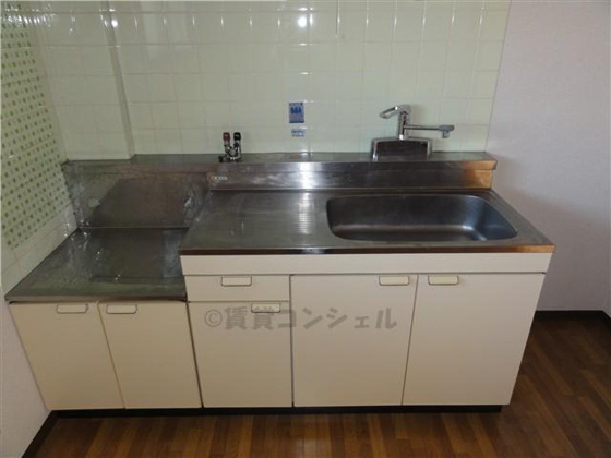 キッチン&nbsp;ガスコンロ設置可のキッチン。なかなかなモンでしょ。